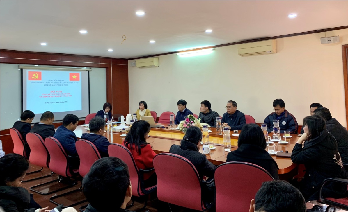 Chi bộ Văn phòng Tổng công ty tổ chức Hội nghị tổng kết công tác Đảng năm 2020 và triển khai nhiệm vụ trọng tâm năm 2021