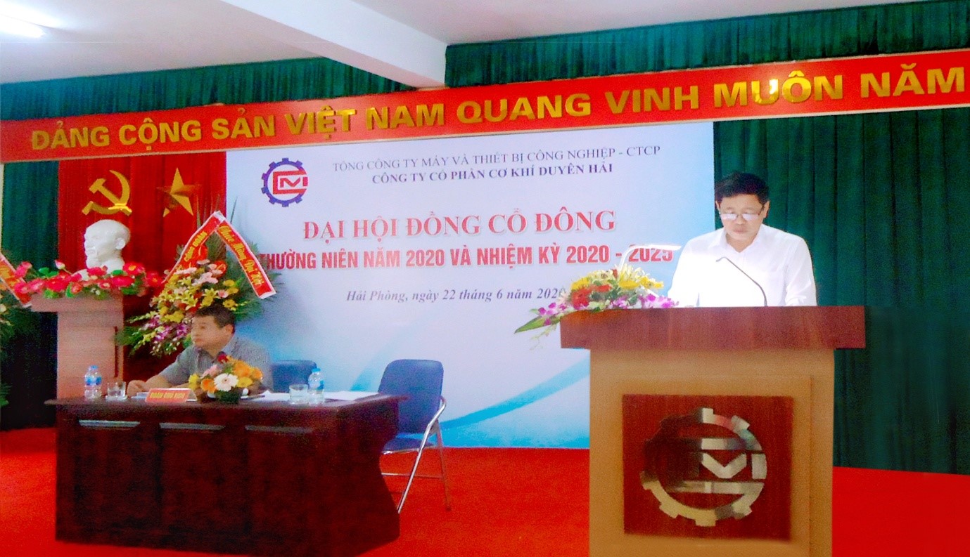 Đại hội đồng cổ đông thường niên năm 2020 và nhiệm kỳ 2020 - 2025 Công ty cổ phần cơ khí Duyên Hải